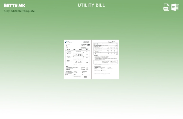 Модерен стил Шаблон за комунални сметки (страници) на Сингапур SP Group